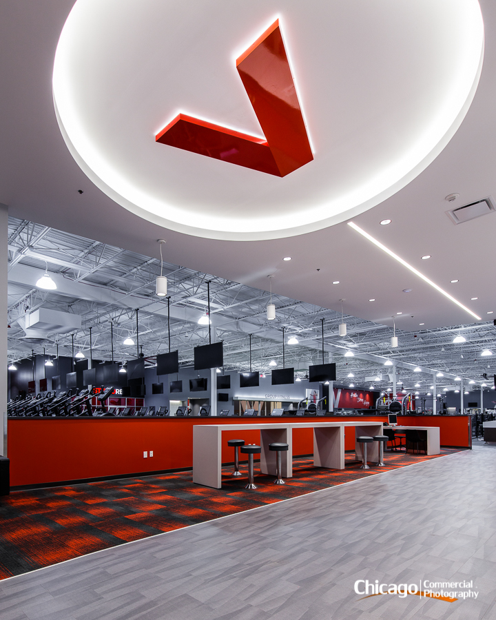 Interior photo of ceiling at entrance